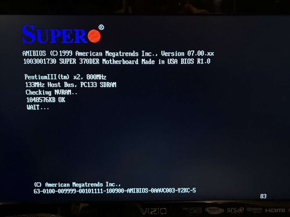 SuperMicro I-Server 3010 370DER Server 1U Rack Computer Intel Pentium 3 x2 WORKS