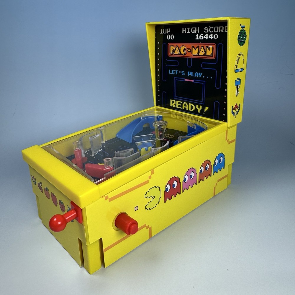 Pac-Man Mini Arcade Pinball Game PM002MS Electronic Tabletop - Tested & Working