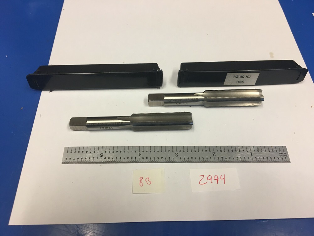 1/2-40 NS HSS 4 Flute Tap, 2 Pc.