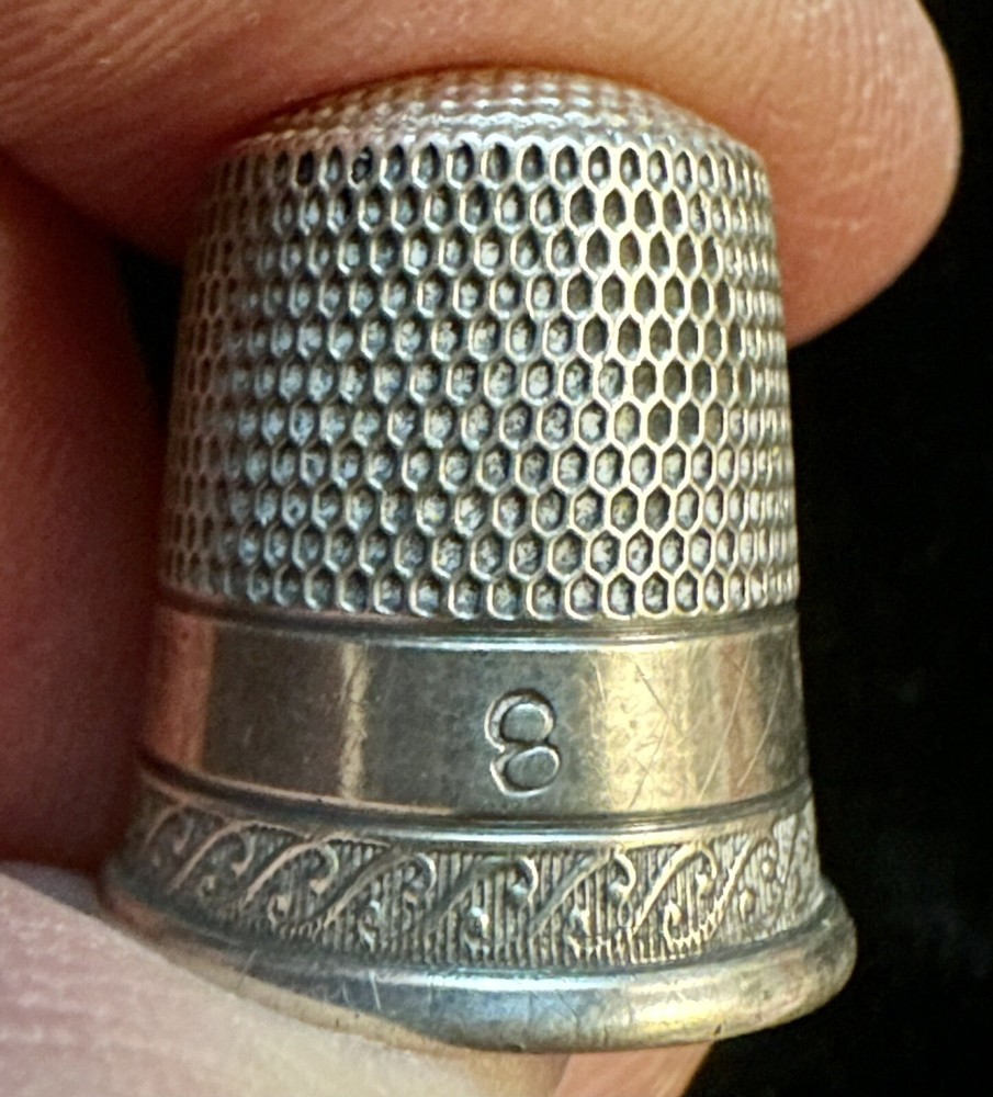 Vintage Sterling Silver Thimble 8