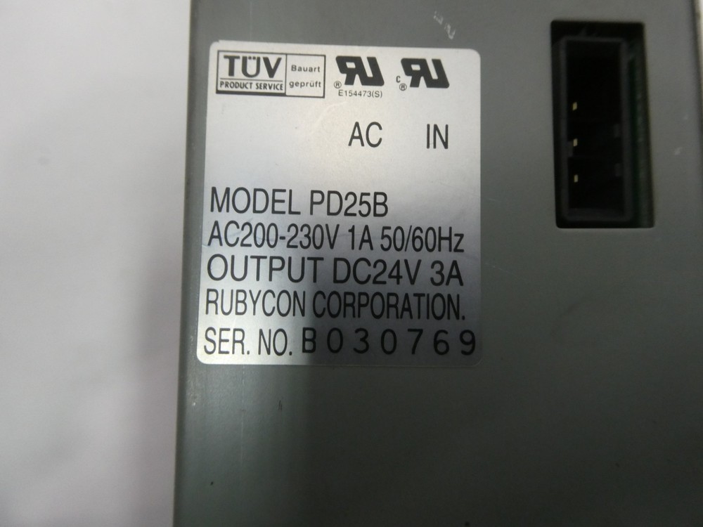 Rubycon PD25B Power Supply 24v-dc 3a Amp 200-230v-ac