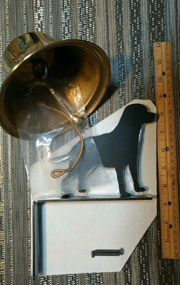 Solid Brass Door Bell-Dog Theme 5 3/4" Bell