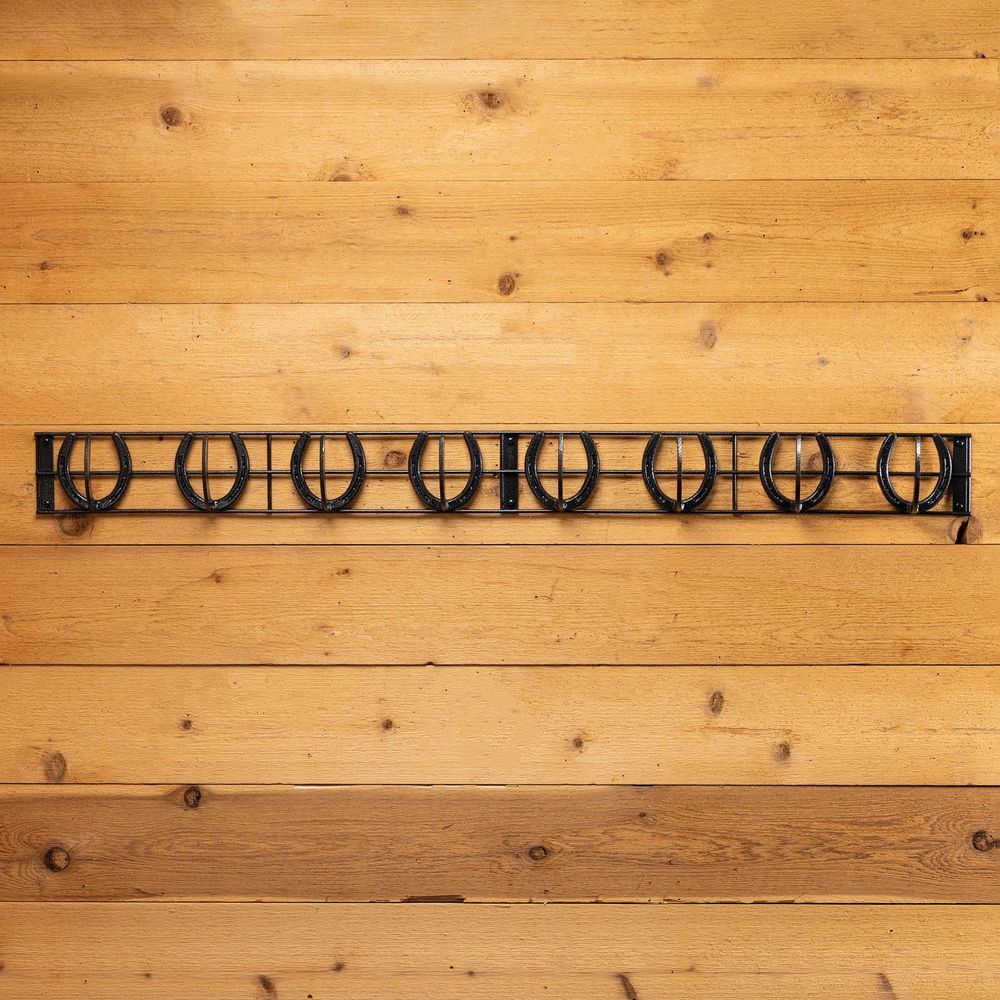 Easy-Up Pro Mountable Horseshoe 8 Hook Rack | Durable Horseshoe Design