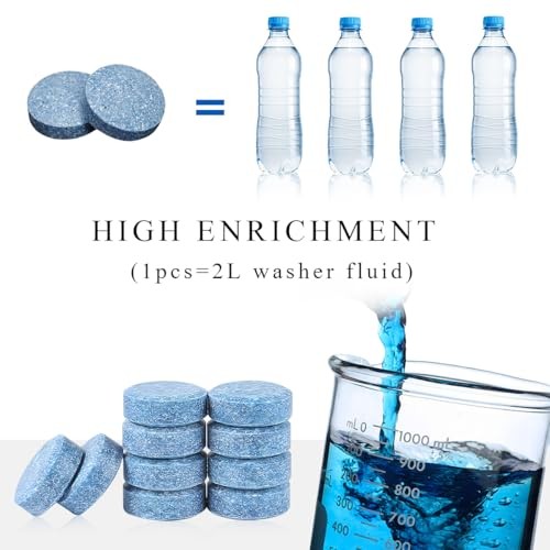 100 PCS Car Windshield Washer Tablets, Auto Glass Wiper Solid Cleaning