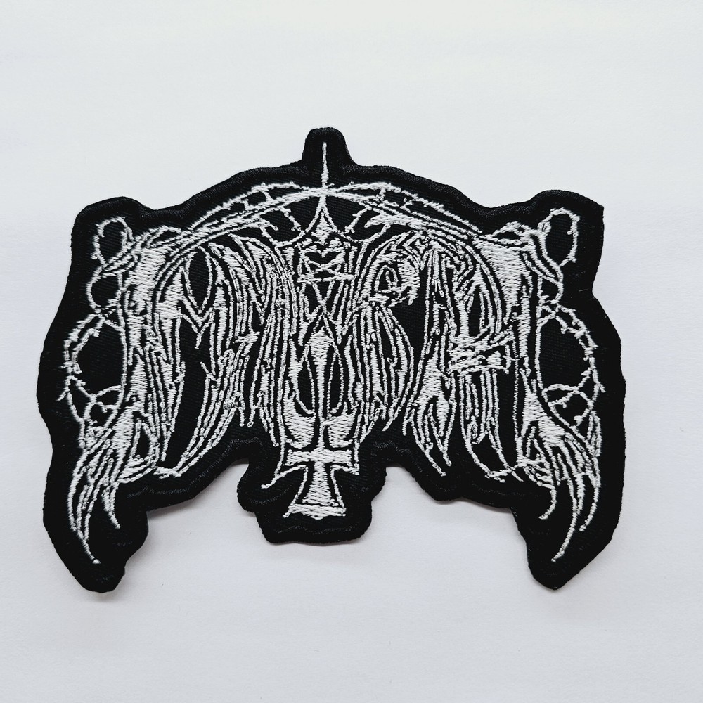 IMMORTAL WHITE   SHAPED  LOGO   EMBROIDERED PATCH