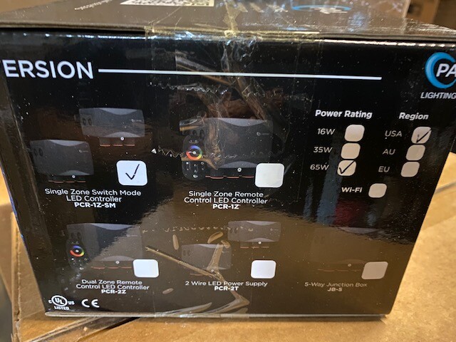 PAL Lighting Multi-Color Single Zone Switch Control Transformer | 65W 24V DC NEW