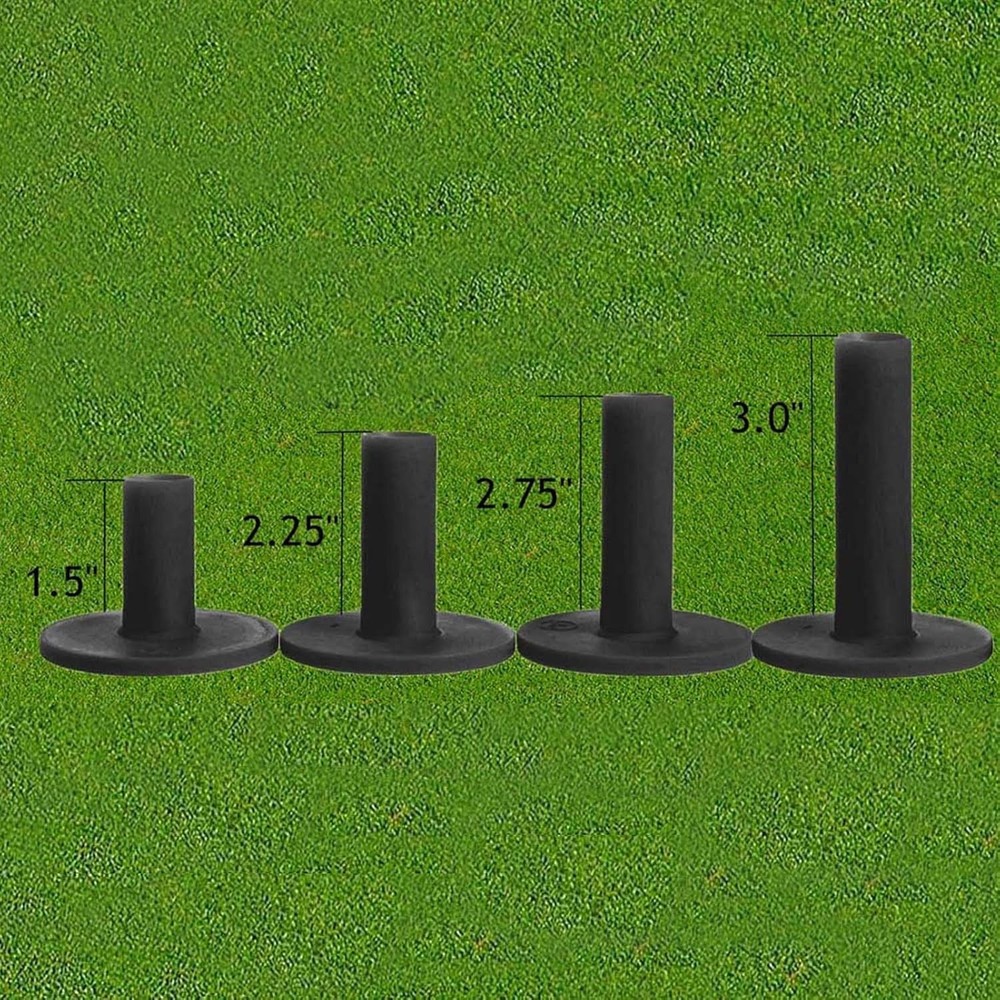 Golf Rubber Tees Driving Range Value 4 Pack Mixed Size for Practice Mat