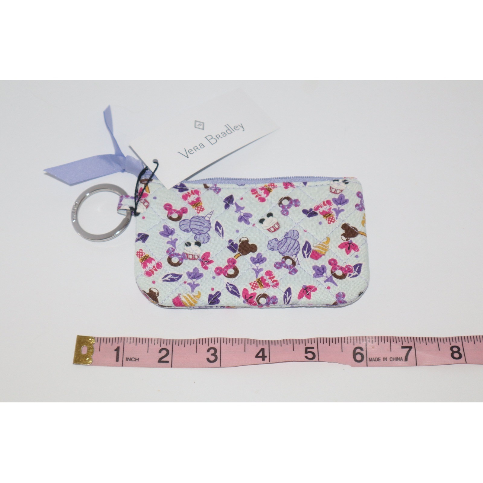 Vera Bradley Disney Sweet Treats Snacks Zip ID Case Limited Edition NEW
