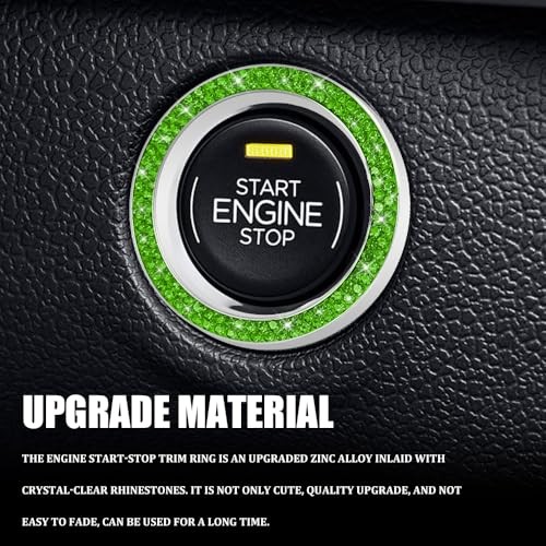 Car Engine Start Stop Decoration Ring, Car Engine Start 1PCS Bright Green
