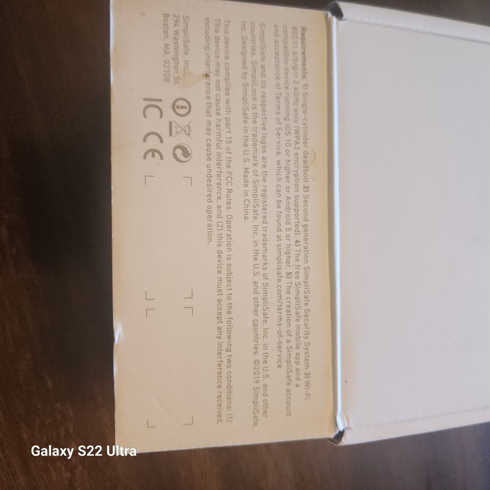 SimpliSafe Smart Lock & PIN Pad White Wireless Door Home Security