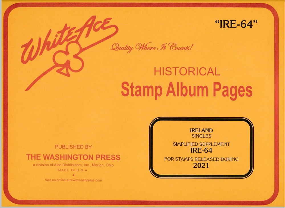 WHITE ACE 2021 Ireland Singles Simplified Stamp Album Supplement IRE-64