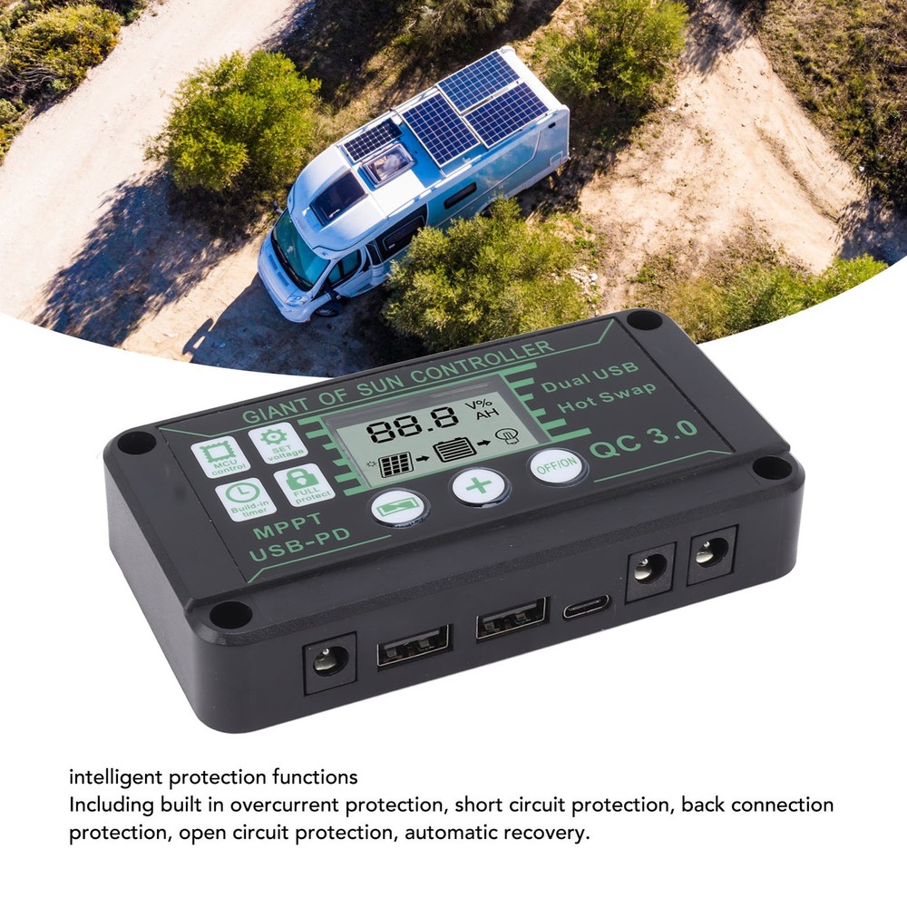 § 20A Solar Charge Controller MPPT ABS Auto Solar Regulator Charge
