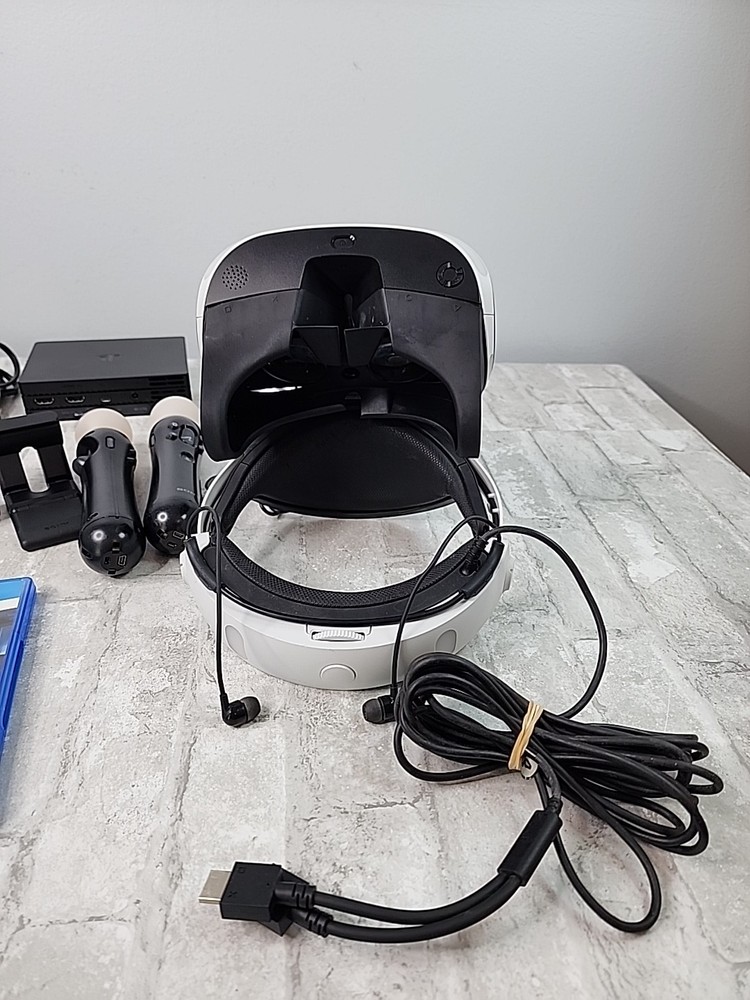 SONY PS4 VR Headset with Camera Bundle (PS4, Model CUH-ZVR2) Tested Working