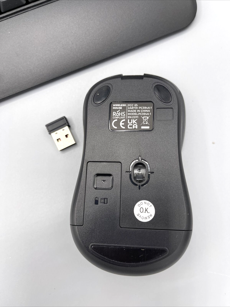 Wireless Keyboard and Mouse Combo, 2.4Ghz Black