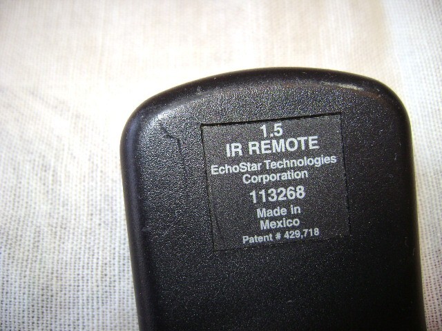 Dish Network / Echostar Satellite Remote 1.5 IR Model # 113268