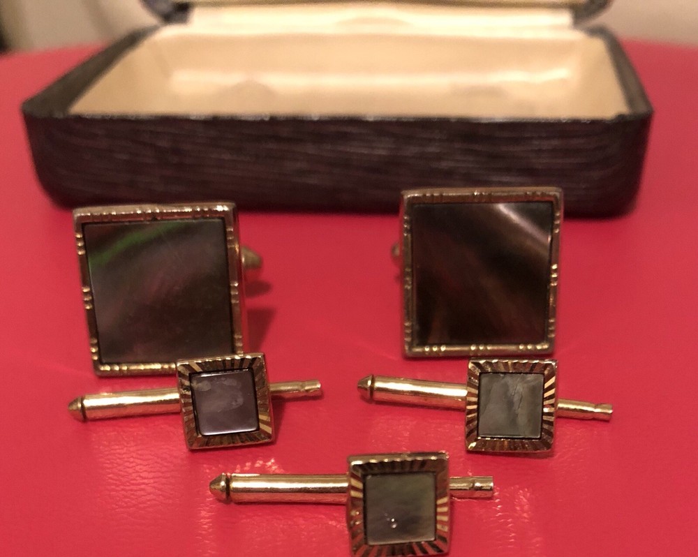 Vintage Cuffs Link Tie Tac Sets