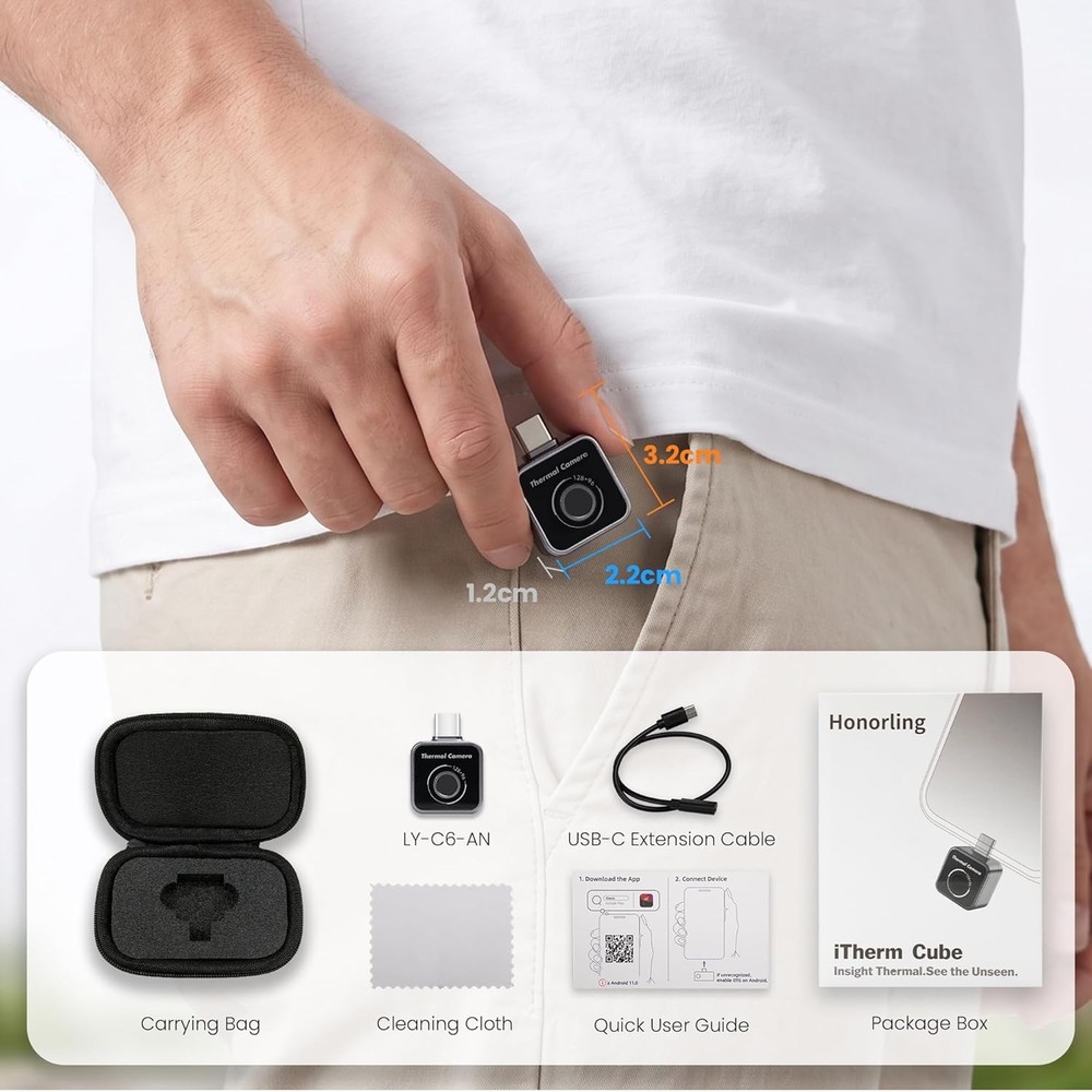 Thermal Imaging Camera 128x96 IR Resolution Infrared Camera for Android