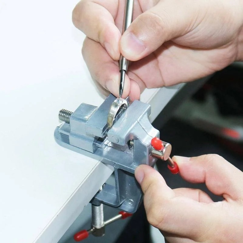 1 pc Small Mini Fixed Table top Work Bench Desk Clamp On Hobby 30mm