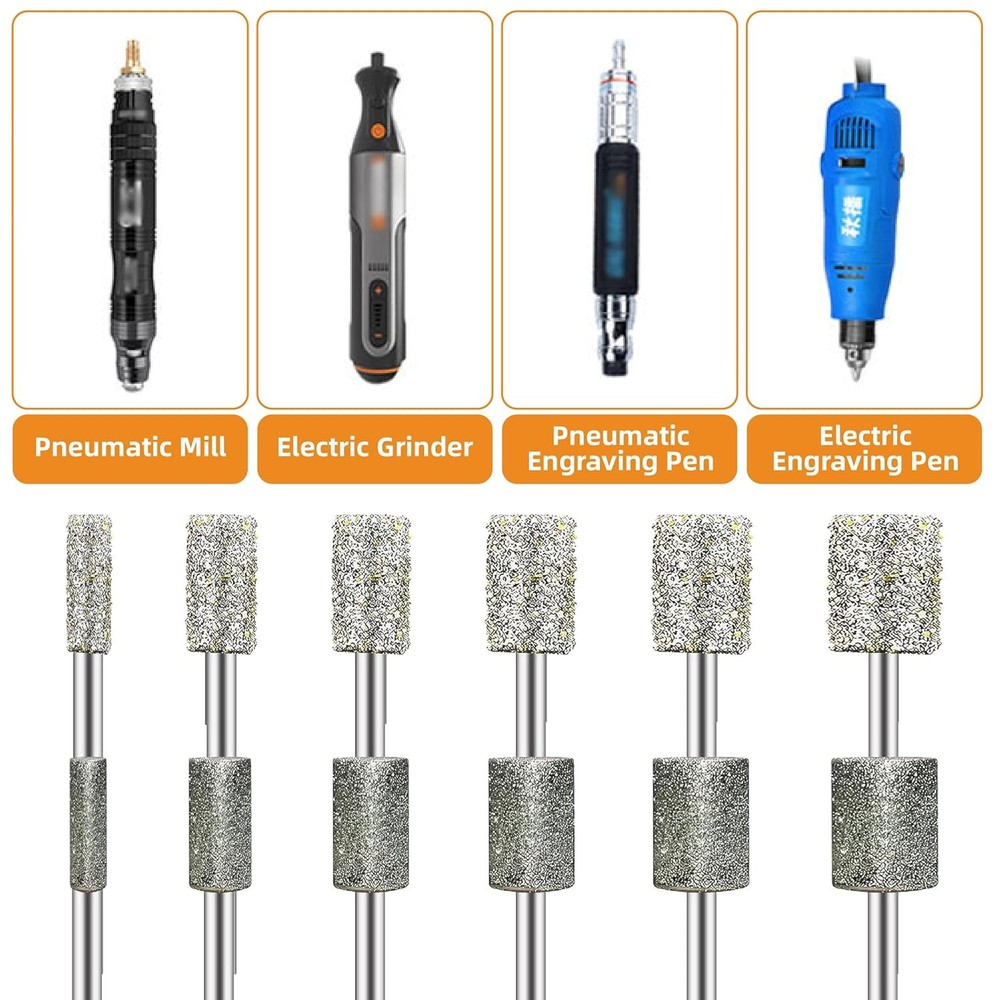 24pc Diamond Grinding Bit Compatible with Dremel File Sanding Set...