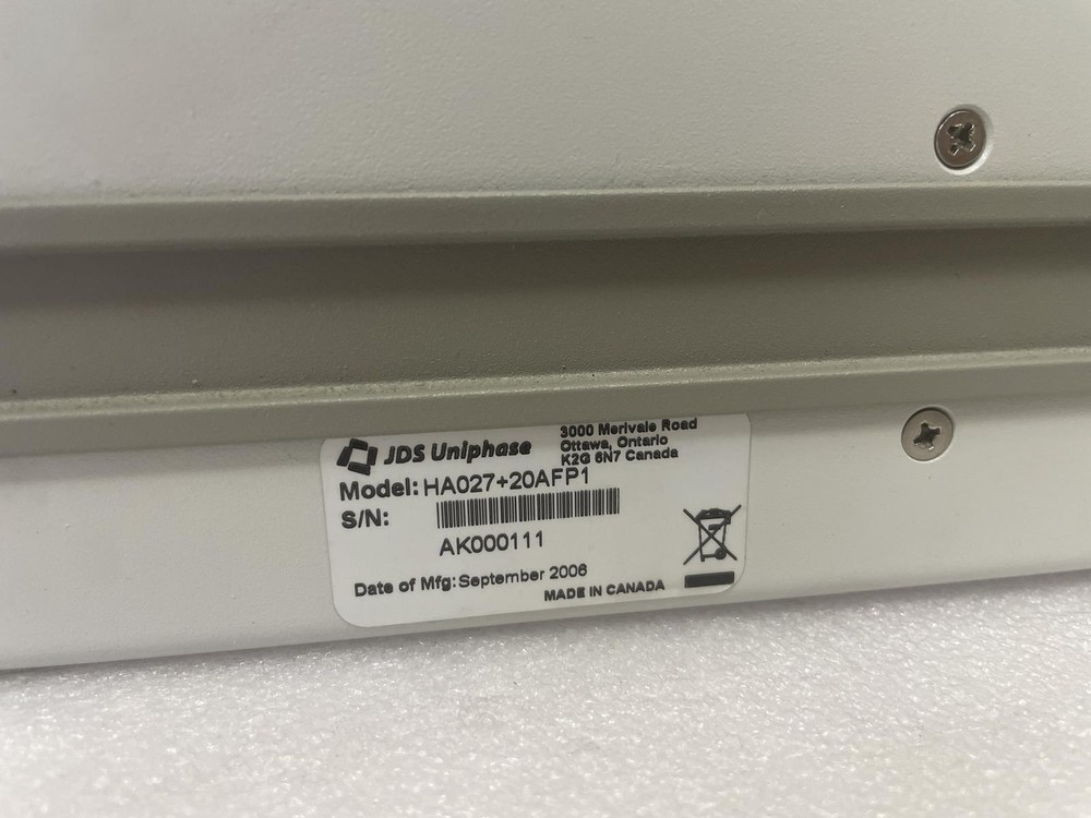 JDS UNIPHASE HA027+20AFP1 OPTICAL ATTENUATOR