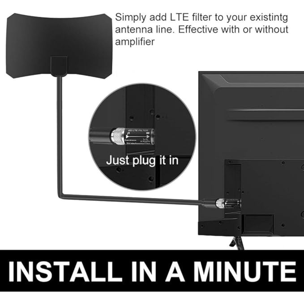 LTE Filter for TV Antenna Improves Digital Antenna Amplifier - 4G Filter for .