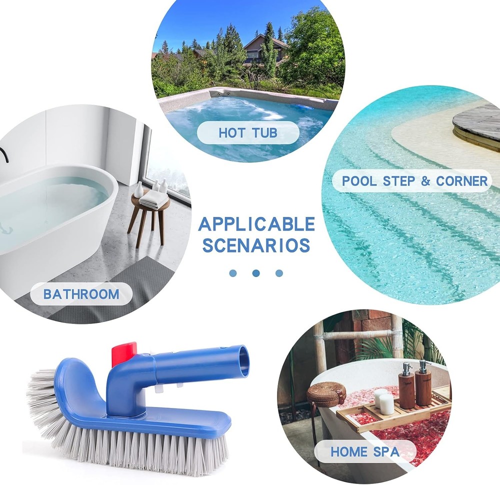 Sepetrel Rotatable Pool Brush Head for Walls