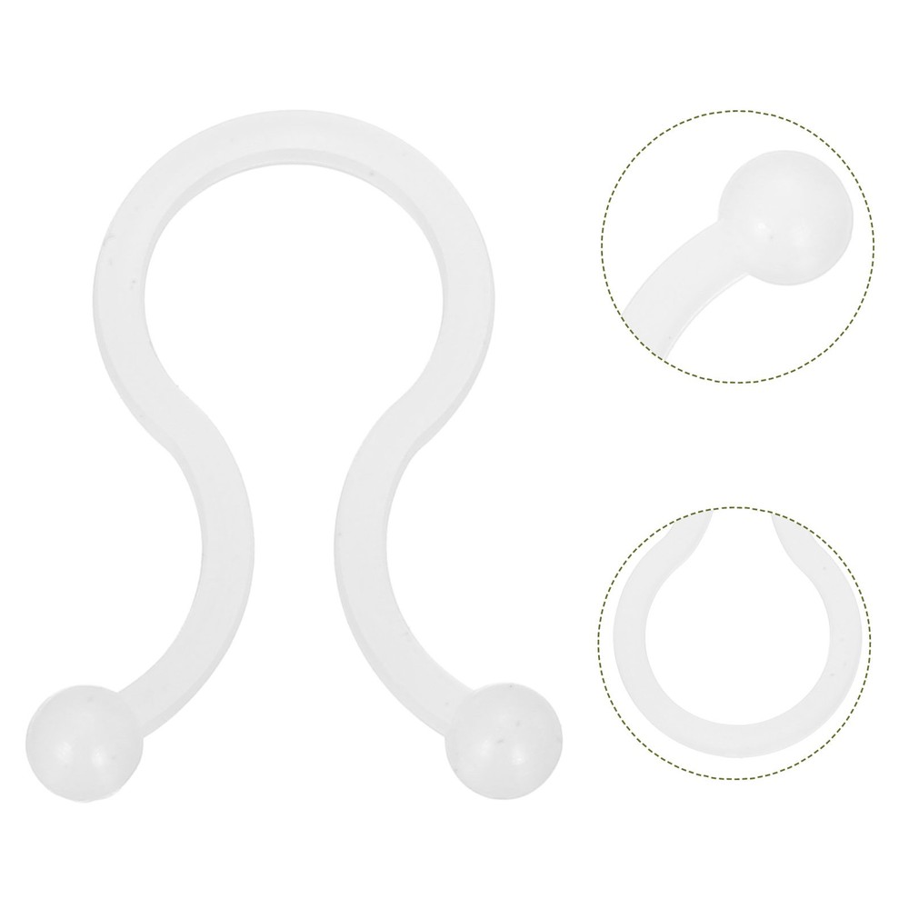 100 Pcs White Plastic U Shape Round Tips Twist Lock Cable Wire Ties 10mm Dia