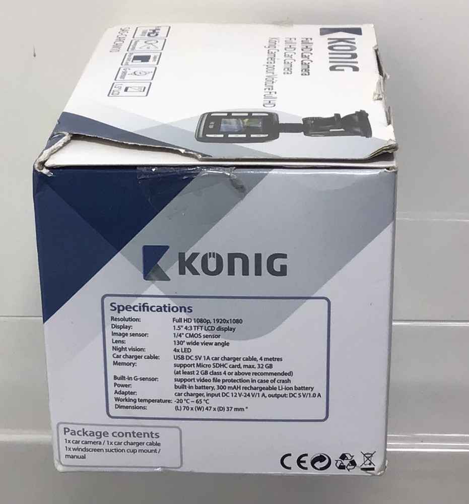 Konig 1.5 " Dashboard Camera 1920x1080 SAS-CARCAM10