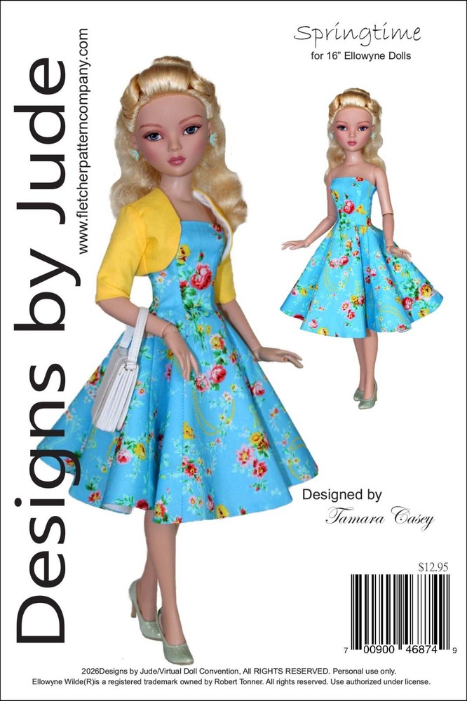 Springtime Doll Sewing Pattern for 16.5" Ellowyne Wilde Dolls Tonner