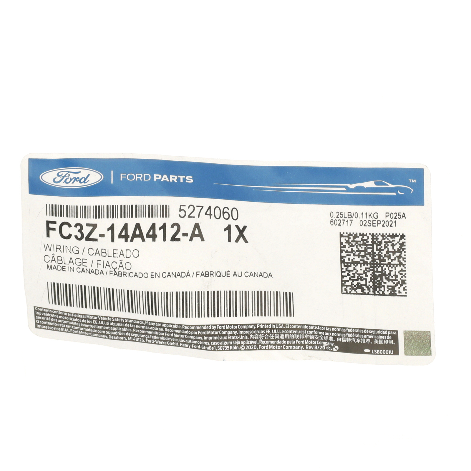 NEW OEM Ford 2015-2016 Super Duty Tailgate Backup Camera Wiring FC3Z-14A412-A