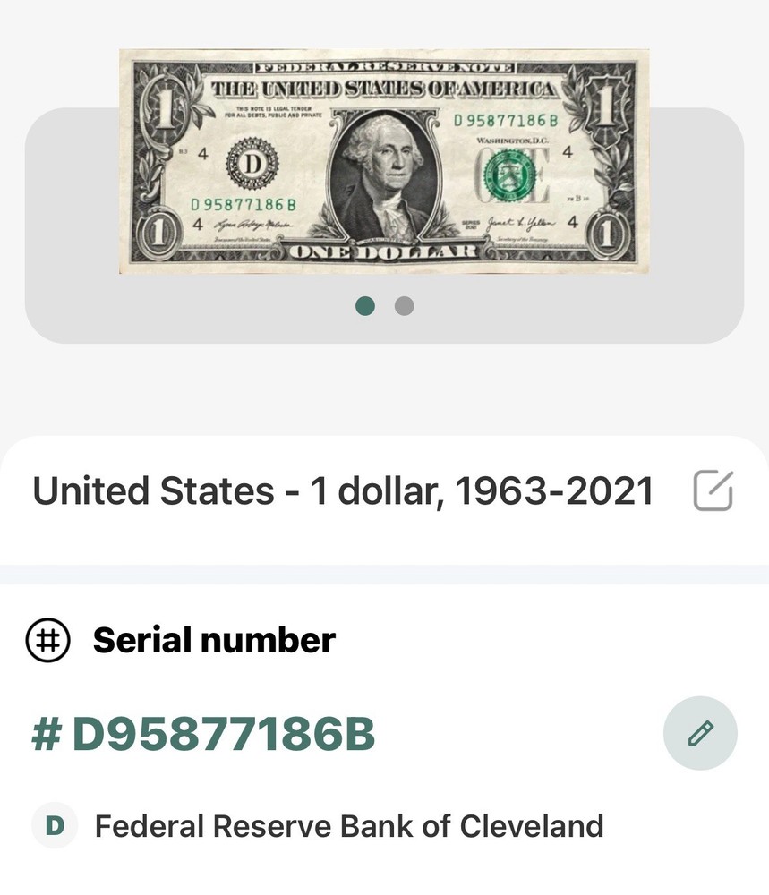 Two (2) 2021 $1 Sequential Notes with IDENTICAL Over Inked/smudge on Upper #8’s