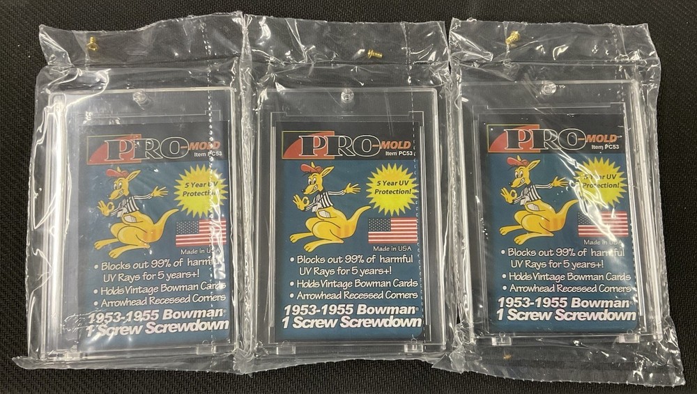 LOT 3x Brand New PRO-MOLD 1953-55 Bowman 1-Screw Screwdown UV Plastic Case PC53