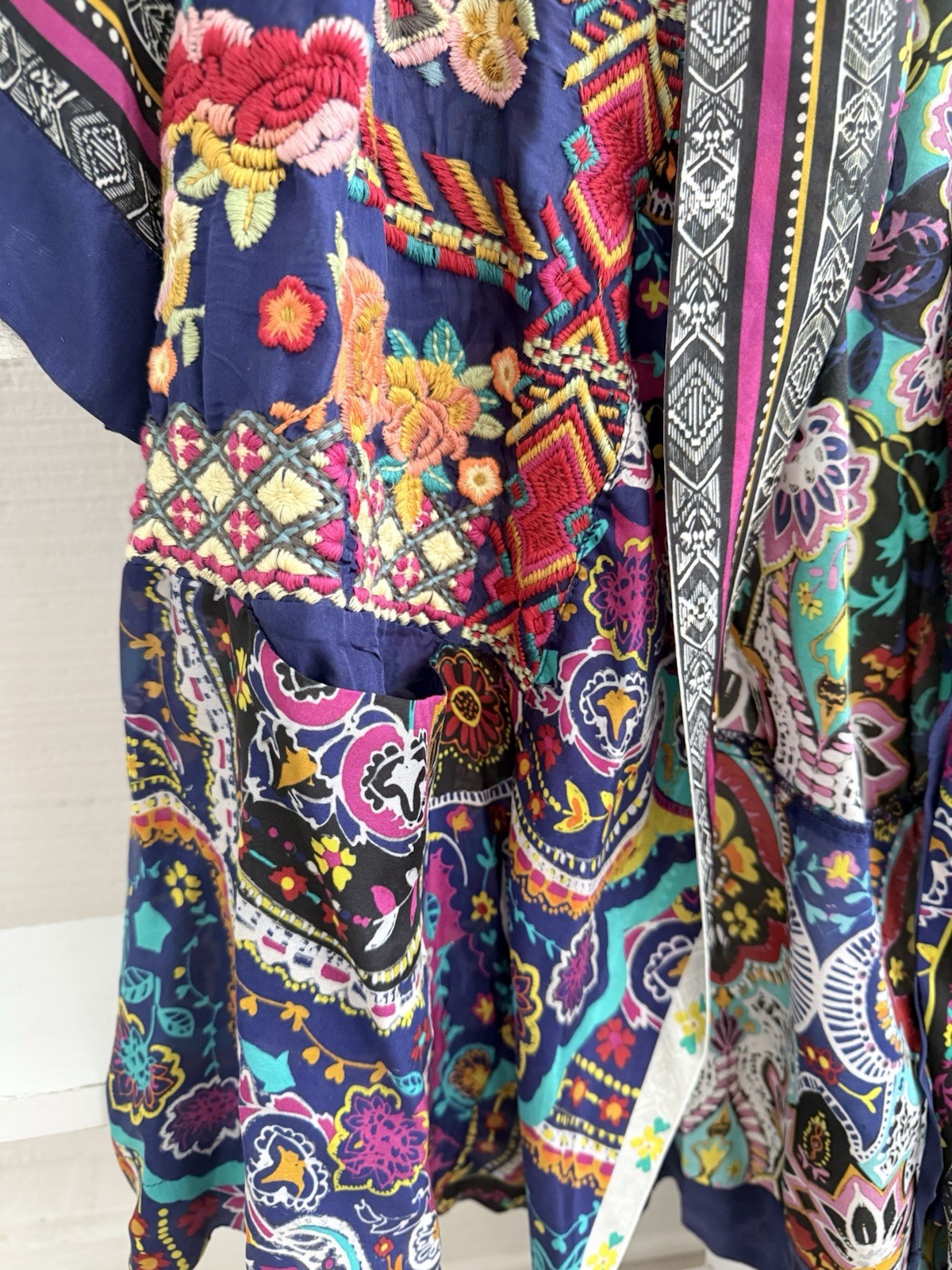 New With Tag Johnny Was Hanna Silk Kimono XS (2-6)