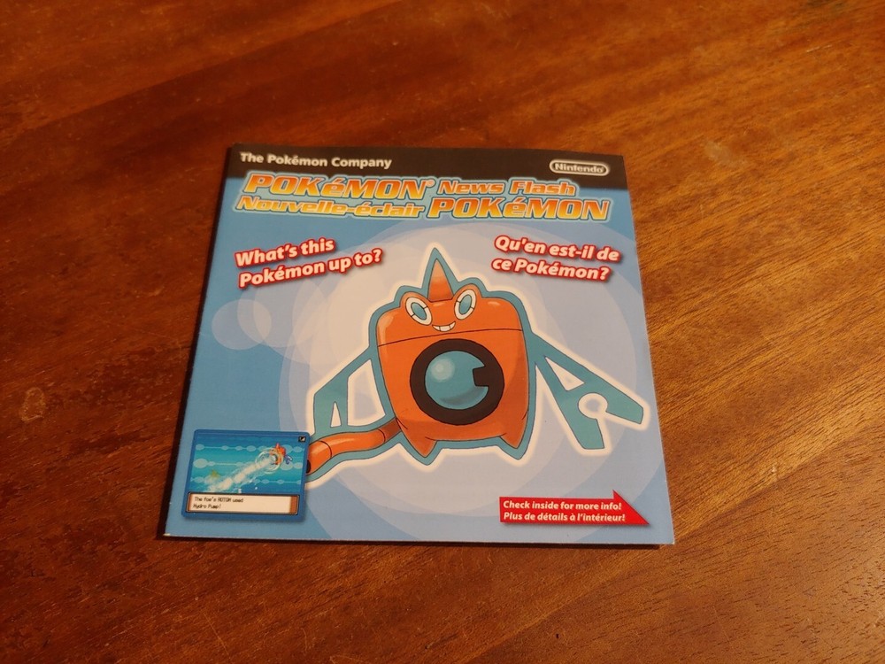 Pokemon Platinum Blue Rotom Insert - Authentic - Ships fast with Tracking