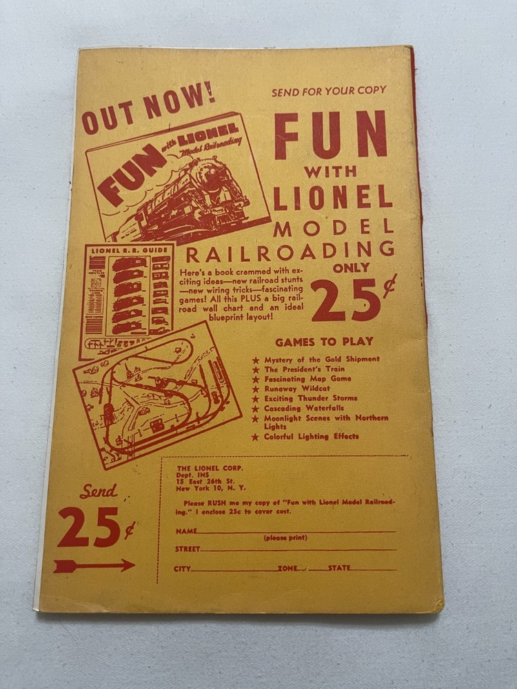 "Lionel Trains instructions for assembling & operating" Booklet from 1947
