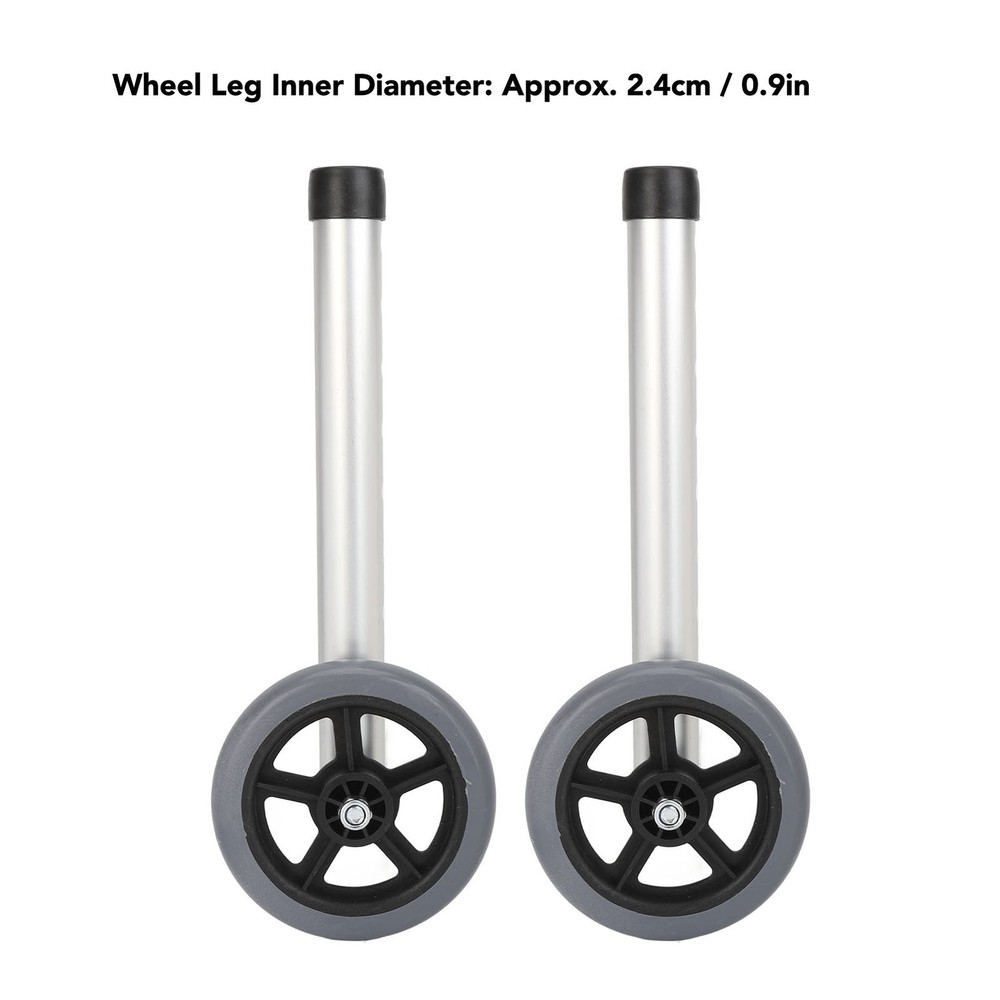 2Pcs Adjustable Walker Wheels For Elderly Mobility Aid Accessories