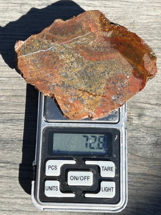 East Java Plume Agate - Indonesia 3.75"x3" High Grade Lapidary Rough Slab