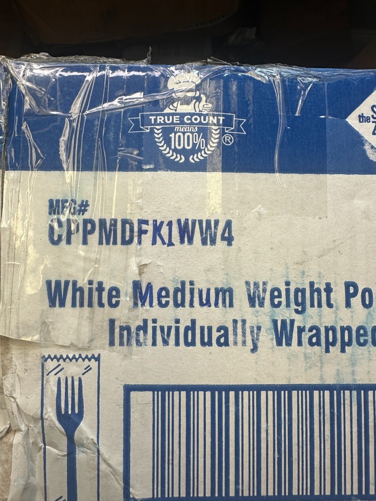 Safety Zone CPPMDFF1WW4 White Medium Weight Polyproylene Fork (Bag of 250) New