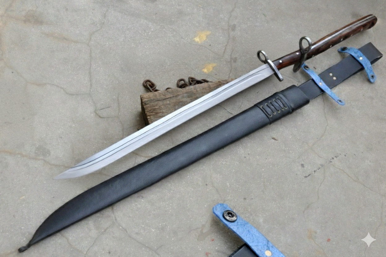 Renaissance Grosse Messer Sword Medieval  Single Edge Blade with Leather Sheath