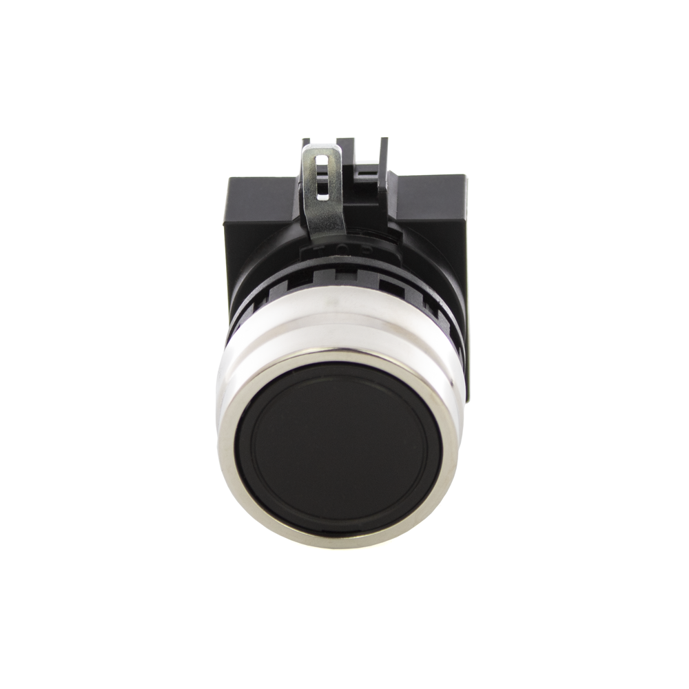 SWITCH OPERATOR, NORMALLY OPEN, FLUSH BUTTON -BLACK