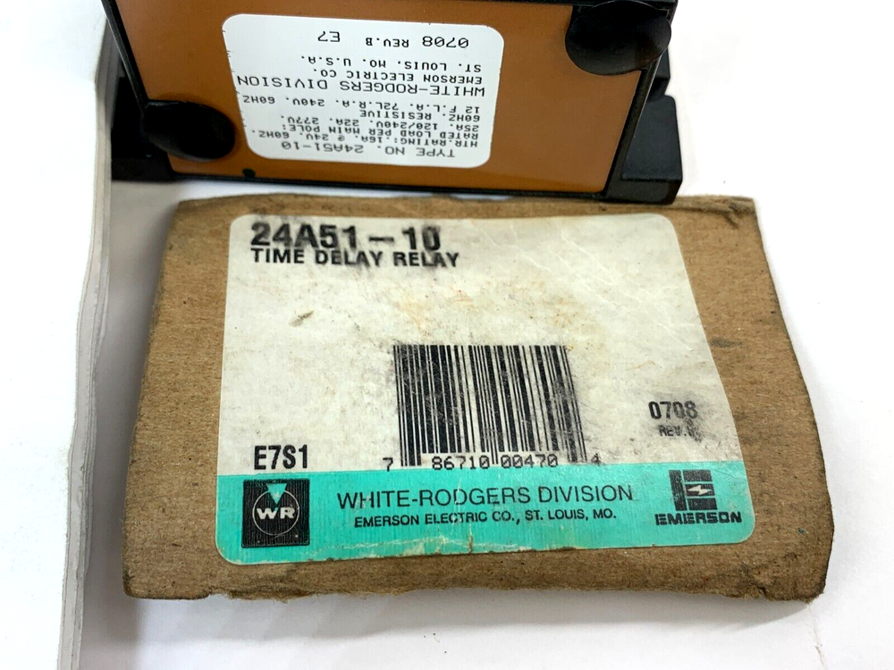 NEW White Rodgers 24a51-10 Time Delay Relay