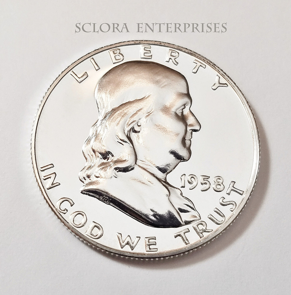 1958 P Ben Franklin Half Dollar *UNCIRCULATED*  *90% SILVER PROOF*