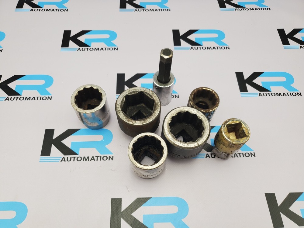 TESTED Sioux Tools 4055 Pneumatic Impact W/ Assorted Socket Attachments