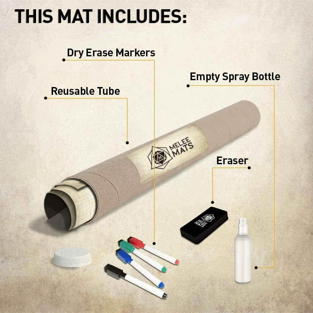 Melee Mats Battle Gaming Mat for DND, 24 x 36 Tabletop Map