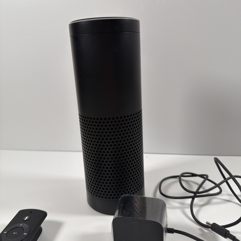 Amazon Echo 1st Gen w/ Remote & Holder– Tested/Reset