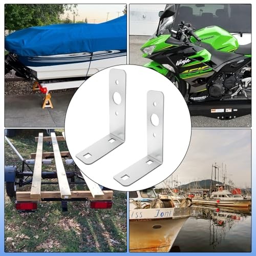 2 Pcs Trailer Light Brackets L Shape Tail Light Mounting Bracket Galvanized L