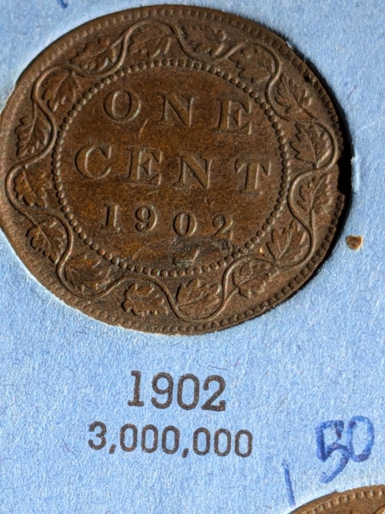 1902-1905 4 Canada Large One Cent