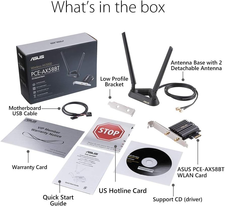 AX3000 WiFi 6 PCIe Adapter - Bluetooth 5.0