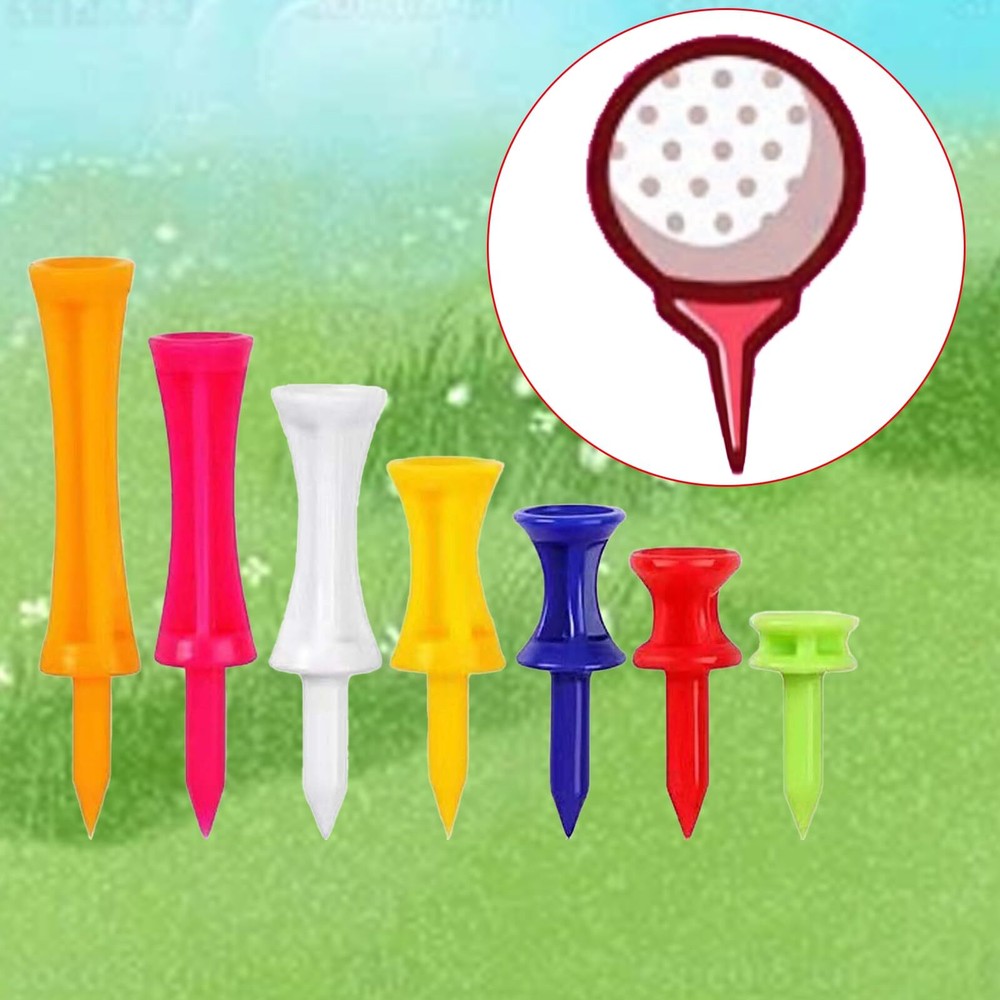 70 Pcs Golf TeesGolf Step Down Tees Value Multiple Colors Size BulkPlastic Un...