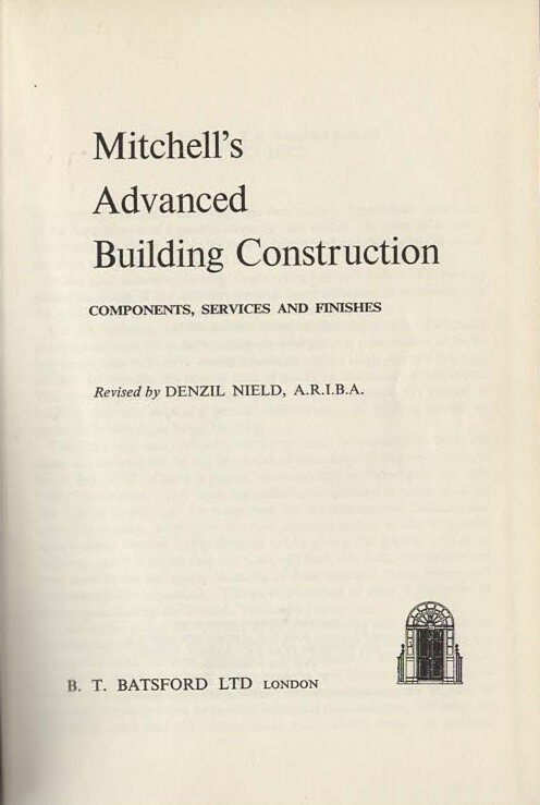Mitchells Advanced Building Construction 18th E... - Denzil Nield - Good - Ha...